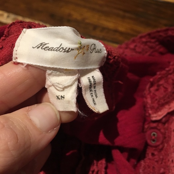 Anthro 3/4 sleeve top - chest detail - Picture 4 of 4